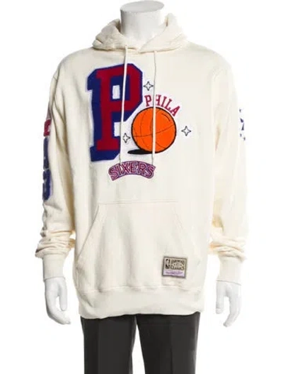 Pre-owned Mitchell & Ness Graphic Print Crew Neck Hoodie In Neutral