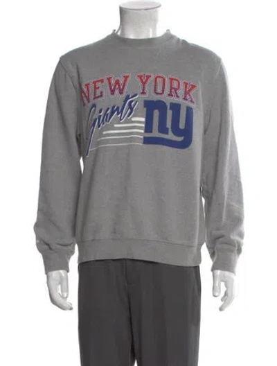 Pre-owned Mitchell & Ness Graphic Print Crew Neck Sweatshirt In Gray