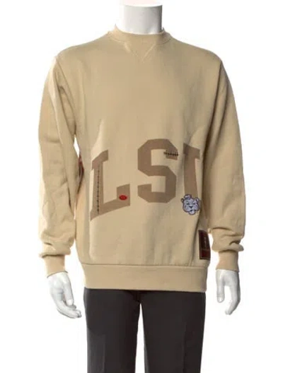 Pre-owned Mitchell & Ness Graphic Print Crew Neck Sweatshirt W/ Tags In Neutral