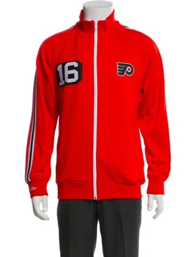 Pre-owned Mitchell & Ness Graphic Print Windbreaker In Red