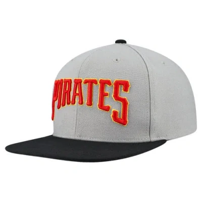 Mitchell & Ness Gray Pittsburgh Pirates Cooperstown Collection Basic Flip Snapback Hat