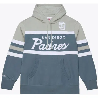 Mitchell & Ness Gray San Diego Padres Cooperstown Collection Thunderstorm Head Coach Hoodie