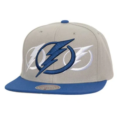 Mitchell & Ness Gray Tampa Bay Lightning Soul Triple Up Snapback Hat
