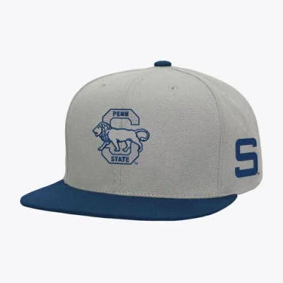 Mitchell & Ness Gray/navy Penn State Nittany Lions Plaid Og Snapback Hat