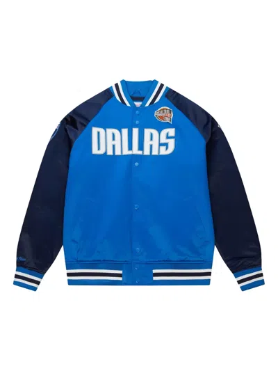 Mitchell & Ness Hall Of Fame Dallas Mavericks Dirk Nowitzki Long-sleeve Jacket In Blue