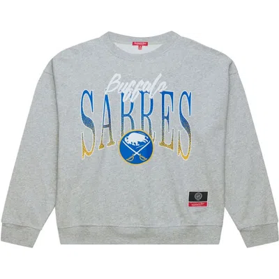 Mitchell & Ness Heather Gray Buffalo Sabres Hockey Night Sweatshirt