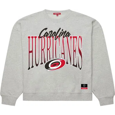 Mitchell & Ness Heather Gray Carolina Hurricanes Hockey Night Sweatshirt