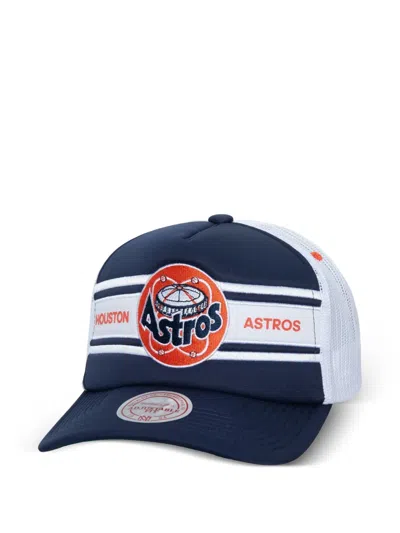 Mitchell & Ness Navy Houston Astros Sideline Trucker Adjustable Hat In Blue