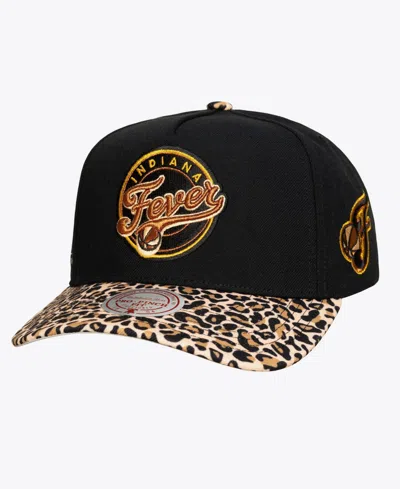 Mitchell & Ness Indiana Fever Cheetah-print Snapback Baseball Cap In Black