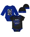 Mitchell & Ness Newborn And Infant Boys And Girls  Black, Blue Orlando Magic 3-piece Hardwood Classic In Black,blue