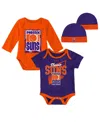 Mitchell & Ness Infant Boys And Girls  Blue, Orange Phoenix Suns Hardwood Classics Bodysuits And Cuff In Blue,orange