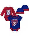 Mitchell & Ness Infant Boys And Girls  Royal, Red Philadelphia 76ers Hardwood Classics Bodysuits And In Royal,red