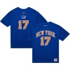 Mitchell & Ness Men's Jeremy Lin Blue New York Knicks Name Number T-shirt In Blue
