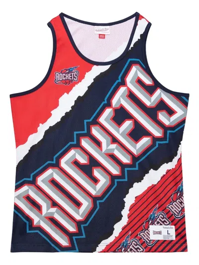 Mitchell & Ness Jumbotron 2.0 Houston Rockets Round-neck Tank Top In Red