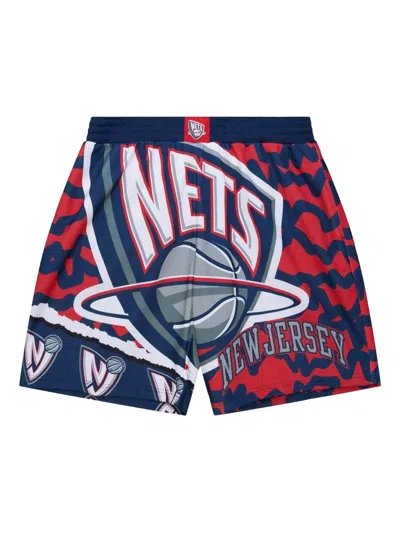 Mitchell & Ness Jumbotron 2.0 Sublimated "nfl Boston Red Sox" Shorts In Blue