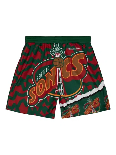 Mitchell & Ness Jumbotron 2.0 Sublimated Shorts "nba Seattle Supersonics" Shorts In Green