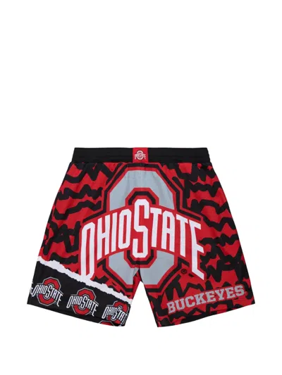 Mitchell & Ness Jumbotron 2.0 Sublimated Shorts In Red