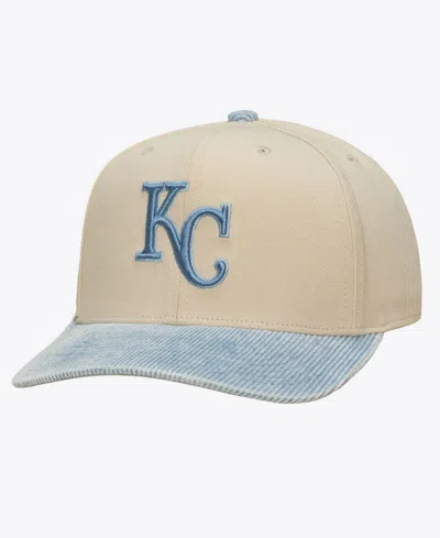 Mitchell & Ness Kansas City Royals Corduroy-snapback Baseball Cap In Neutral