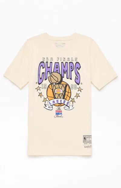 Mitchell & Ness Kids La Lakers Nba Finals T-shirt In White/purple In Neutral