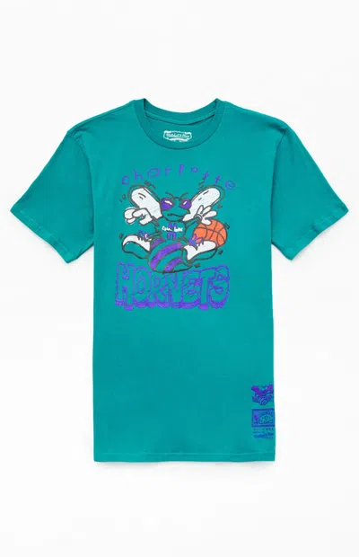 Mitchell & Ness Kids Nba Charlotte Hornets T-shirt In Teal In Blue