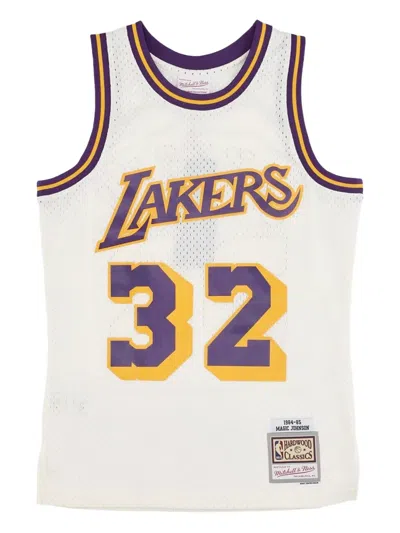 Mitchell & Ness Lakers 1984 "magic Johnson" Tank Top In White