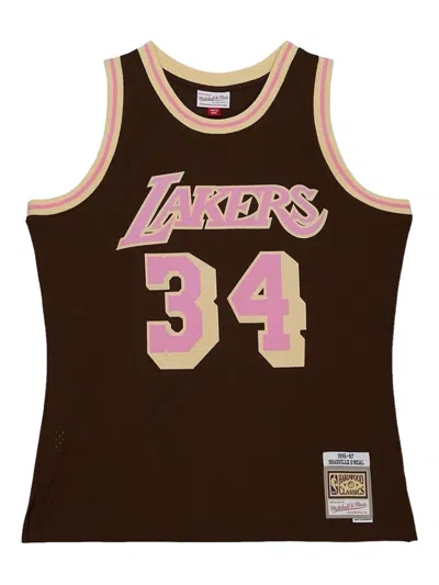 Mitchell & Ness Lakers 1996 Shaquille O'neal Tank Top In Brown