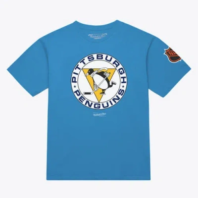 Mitchell & Ness Light Blue Pittsburgh Penguins Core Vintage Logo T-shirt