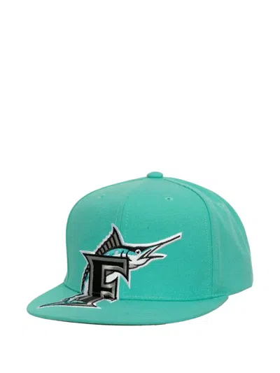 Mitchell & Ness Logo Cooperstown Cap In Green