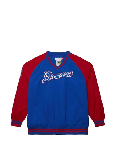 Mitchell & Ness Logo Pullover Top In Blue