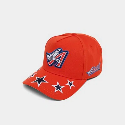 Mitchell & Ness Los Angeles Angels Mlb Shining Stars Pro Crown Snapback Hat In Red