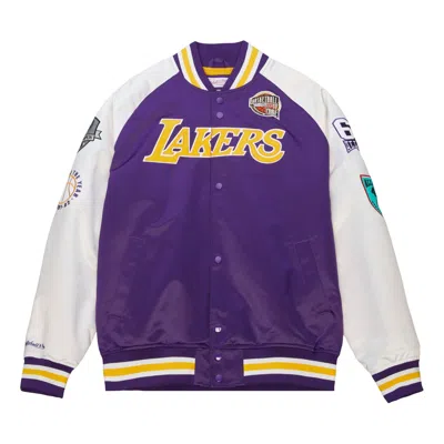 Mitchell & Ness Los Angeles Lakers Hof Satin Jacket 'pau Gasol 16' In Purple