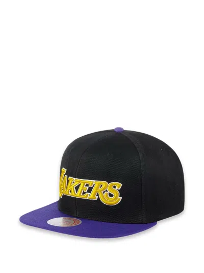 Mitchell & Ness Los Angeles Lakers Nba Core Basic Snapback Cap In Black