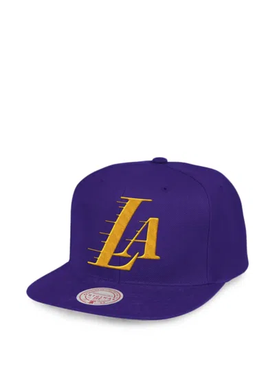 Mitchell & Ness Los Angeles Lakers Snapback Hat In Purple
