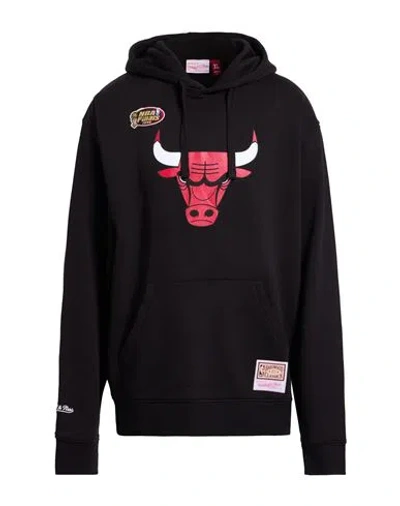 Mitchell & Ness Man Sweatshirt Black Size Xxl Cotton, Polyester