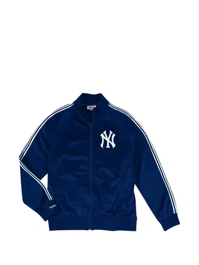 Mitchell & Ness Mbl New York Yankees Stripe Track Jacket In Blue