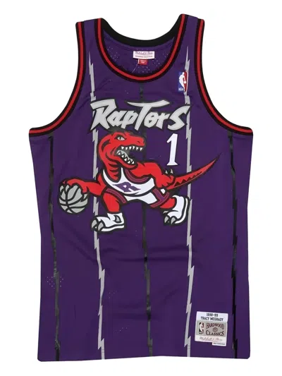 Mitchell & Ness Mcgrady Lightning-bolt Jersey In Purple
