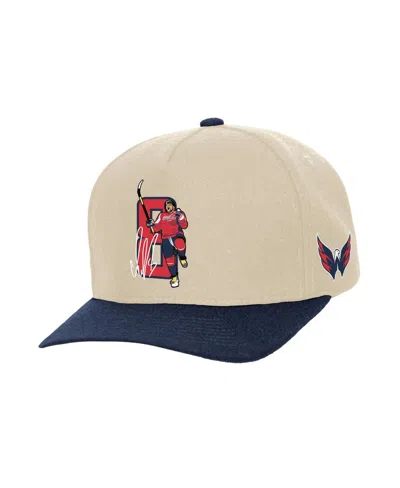 Mitchell & Ness Men's Alexander Ovechkin Cream Washington Capitals All Time Goals Pro Crown Adjustable Hat