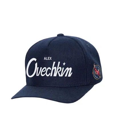 Mitchell & Ness Men's Alexander Ovechkin Navy Washington Capitals All Time Goals Pro Crown Adjustable Hat In Blue