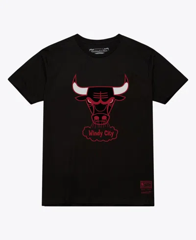 Mitchell & Ness Men's And Women's Black Chicago Bulls Hardwood Classics Arch T-shirt
