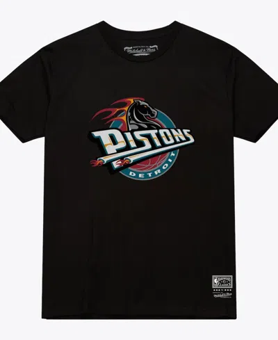 Mitchell & Ness Men's And Women's Black Detroit Pistons Hardwood Classics Arch T-shirt