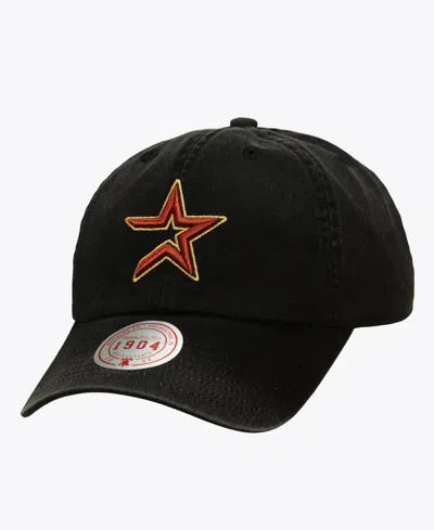 Mitchell & Ness Men's And Women's Black Houston Astros 1904 Soft Wash Cooperstown Adjustable Hat