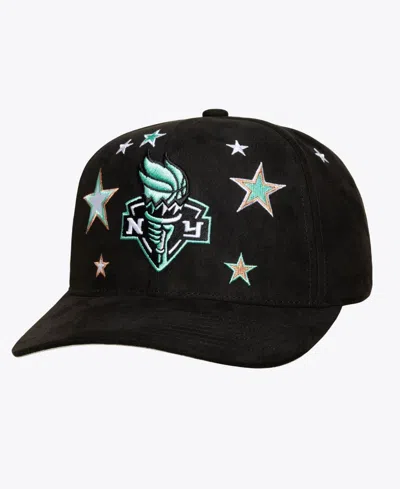 Mitchell & Ness Men's And Women's Black New York Liberty Star Splash Pro Adjustable Hat