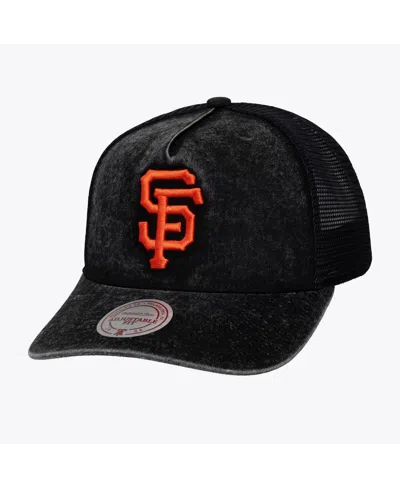 Mitchell & Ness Men's And Women's Black San Francisco Giants Gameday Adjustable Trucker Hat
