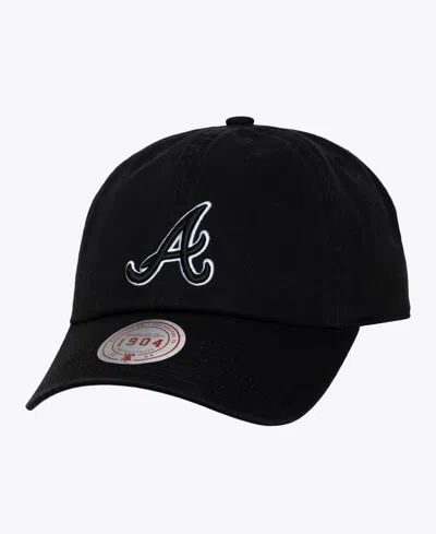 Mitchell & Ness Men's And Women's Black White Atlanta Braves 1904 Strapback Adjustable Hat