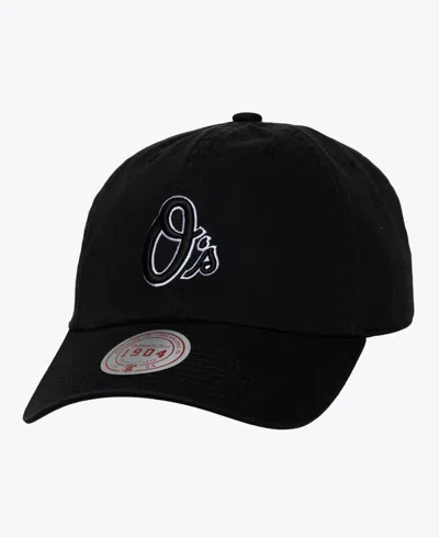 Mitchell & Ness Men's And Women's Black White Baltimore Orioles 1904 Strapback Adjustable Hat