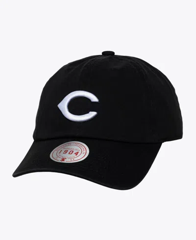 Mitchell & Ness Men's And Women's Black White Cincinnati Reds 1904 Strapback Adjustable Hat