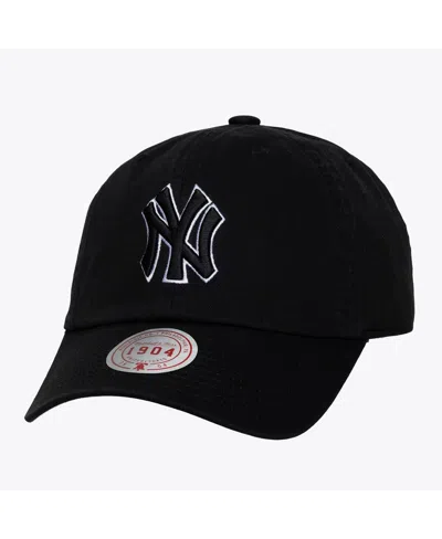 Mitchell & Ness Men's And Women's Black White New York Yankees 1904 Strapback Adjustable Hat