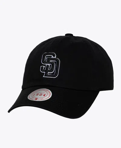 Mitchell & Ness Men's And Women's Black White San Diego Padres 1904 Strapback Adjustable Hat