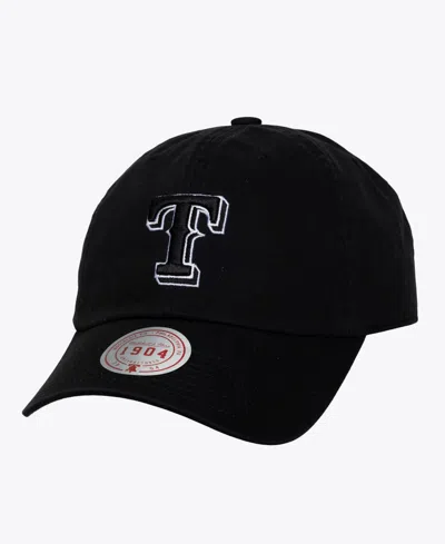 Mitchell & Ness Men's And Women's Black White Texas Rangers 1904 Strapback Adjustable Hat