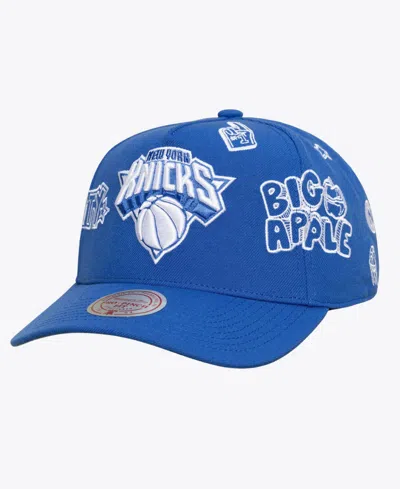 Mitchell & Ness Men's And Women's Blue New York Knicks Downtown Doodle Pro Snapback Hat